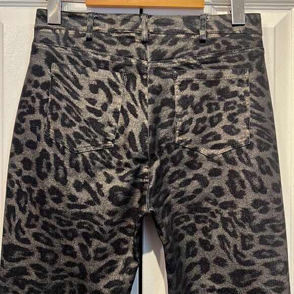 Cartise Black/Gold Animal Print Skinny Jeans Size 6 NWT - Picture 6 of 10